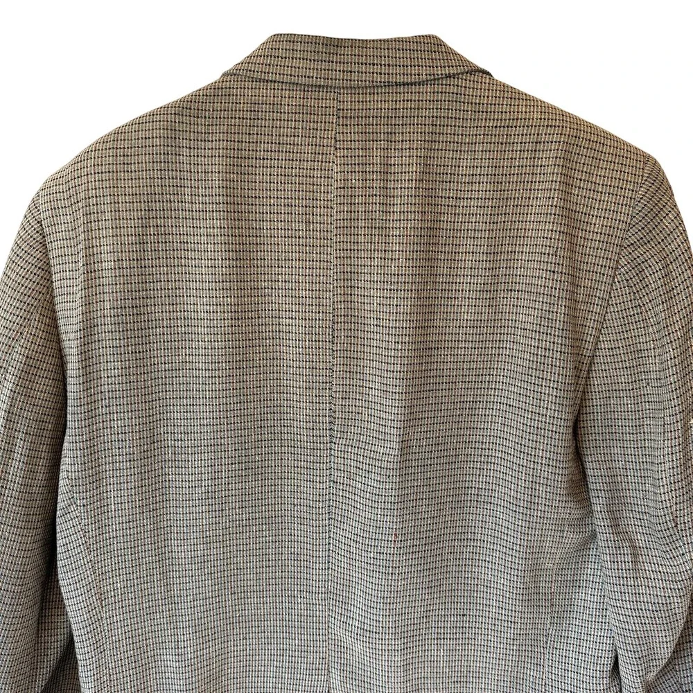 Vintage Savannah Silk‎ Blazer Mens 42L Brown Tweed Silk 2 Button Sports Coat